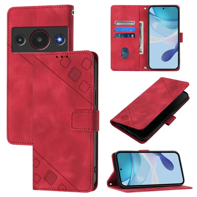 Skin Feel Embossed Leather Phone Case, For ZTE nubia Neo 5 5G, For ZTE nubia Neo 5 GT 5G, For ZTE Nubia P7 Pro 5G / Optus X Value 5G, For ZTE Nubia P9 Pro 5G / Optus X Pro 2 5G, For ZTE nubia RedMagic 11 Air, For ZTE Blade A75 Pro 5G / T-Elite 5G      ...