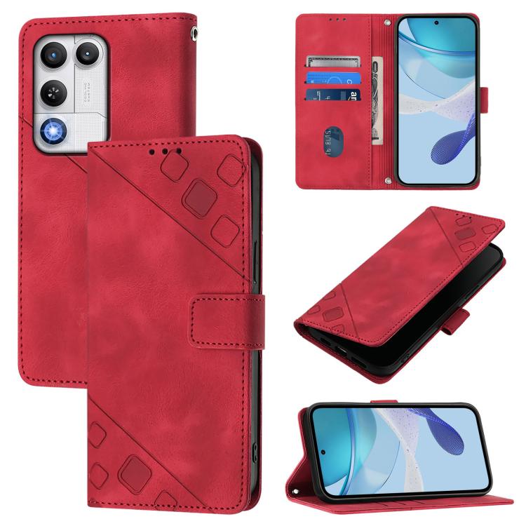 Skin Feel Embossed Leather Phone Case, For ZTE nubia Neo 5 5G, For ZTE nubia Neo 5 GT 5G, For ZTE Nubia P7 Pro 5G / Optus X Value 5G, For ZTE Nubia P9 Pro 5G / Optus X Pro 2 5G, For ZTE nubia RedMagic 11 Air, For ZTE Blade A75 Pro 5G / T-Elite 5G      ...