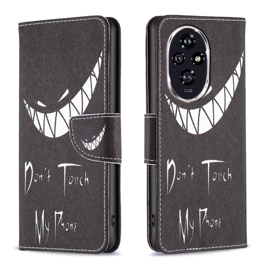 Colored Drawing Pattern Leather Phone Case, For Honor 200, For Honor 200 Pro