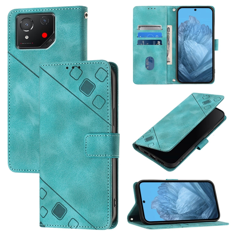 Skin Feel Embossed Leather Phone Case, For Asus Zenfone 12 Ultra, For Asus ROG Phone 9 / 9 Pro, For Asus Zenfone 11 Ultra, For Asus ROG Phone 8
