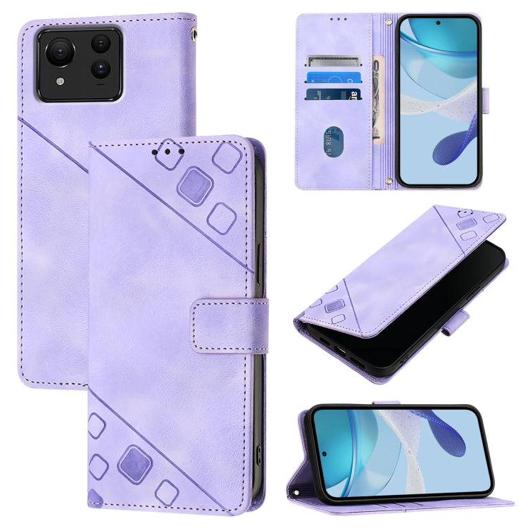 Skin Feel Embossed Leather Phone Case, For Asus Zenfone 12 Ultra, For Asus ROG Phone 9 / 9 Pro, For Asus Zenfone 11 Ultra, For Asus ROG Phone 8