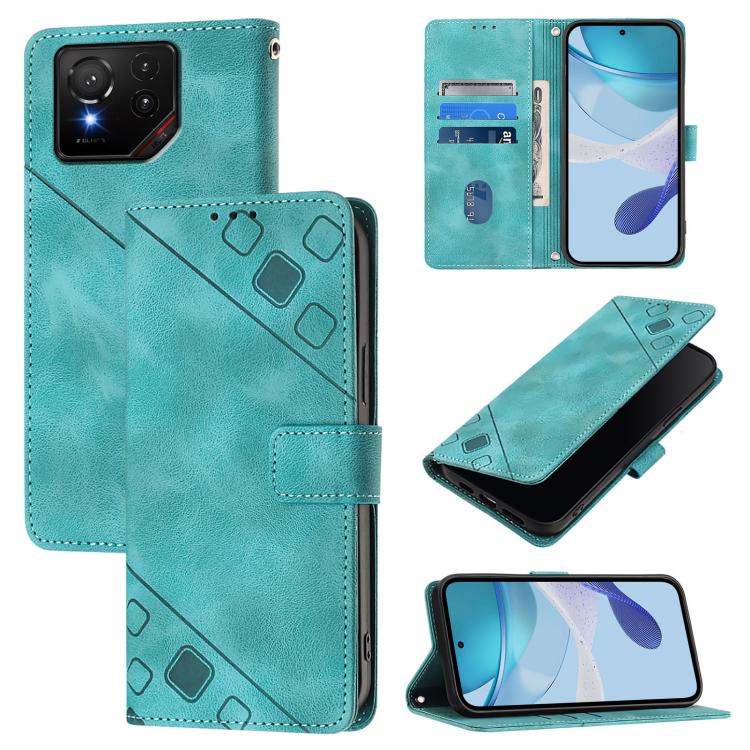 Skin Feel Embossed Leather Phone Case, For Asus Zenfone 12 Ultra, For Asus ROG Phone 9 / 9 Pro, For Asus Zenfone 11 Ultra, For Asus ROG Phone 8