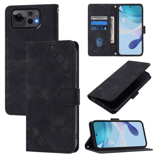 Skin Feel Embossed Leather Phone Case, For Asus Zenfone 12 Ultra, For Asus ROG Phone 9 / 9 Pro, For Asus Zenfone 11 Ultra, For Asus ROG Phone 8