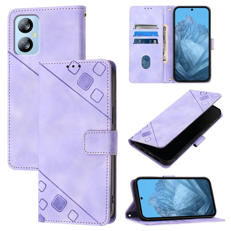 Skin Feel Embossed Leather Phone Case, For Blackview Wave 6C, For Blackview Shark 8, For Blackview A53, For Blackview A52