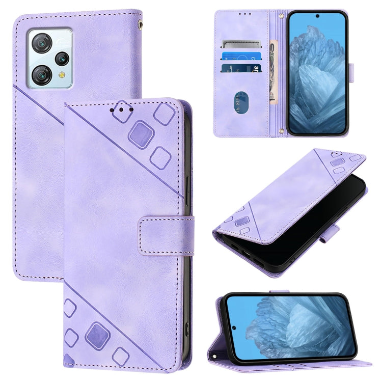 Skin Feel Embossed Leather Phone Case, For Blackview Wave 6C, For Blackview Shark 8, For Blackview A53, For Blackview A52