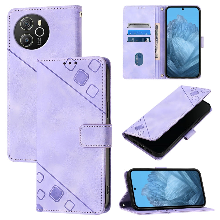 Skin Feel Embossed Leather Phone Case, For Blackview Wave 6C, For Blackview Shark 8, For Blackview A53, For Blackview A52