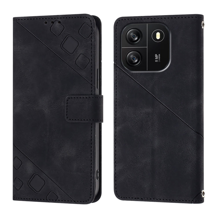 Skin Feel Embossed Leather Phone Case, For Blackview Wave 6C, For Blackview Shark 8, For Blackview A53, For Blackview A52