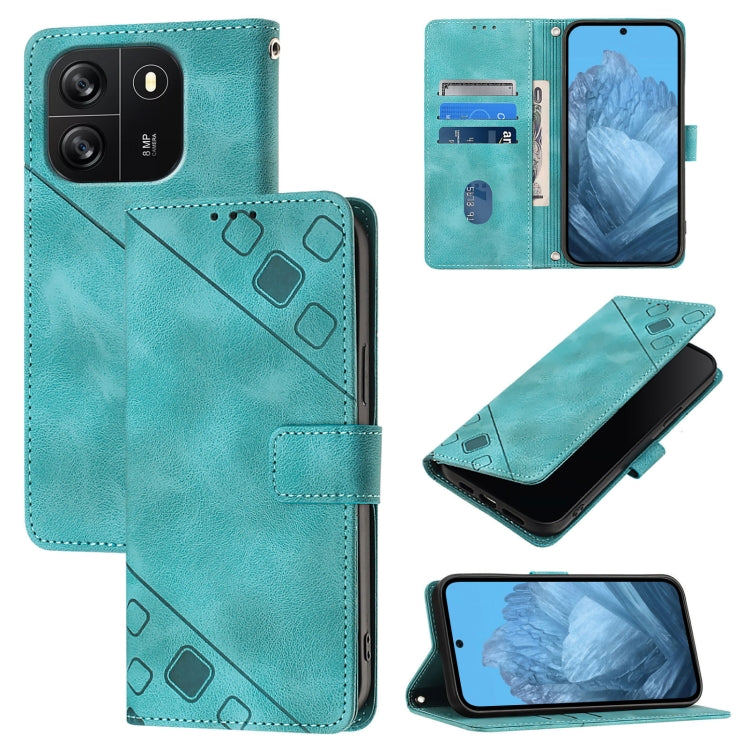Skin Feel Embossed Leather Phone Case, For Blackview Wave 6C, For Blackview Shark 8, For Blackview A53, For Blackview A52