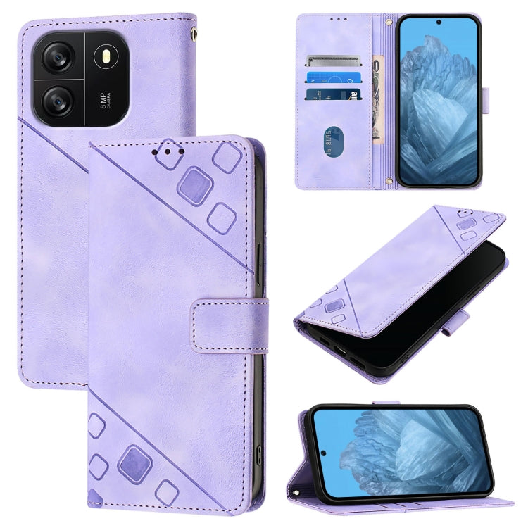 Skin Feel Embossed Leather Phone Case, For Blackview Wave 6C, For Blackview Shark 8, For Blackview A53, For Blackview A52