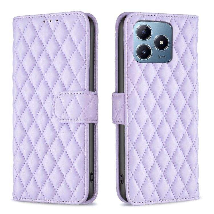 Diamond Lattice Wallet Flip Leather Phone Case, For Realme 16T 5G, For Realme 15 Pro 5G, For Realme 15 5G, For Realme 13 Pro 5G / 13 Pro+ 5G, For Realme GT 6 / GT 6T, For Realme C61 / C63