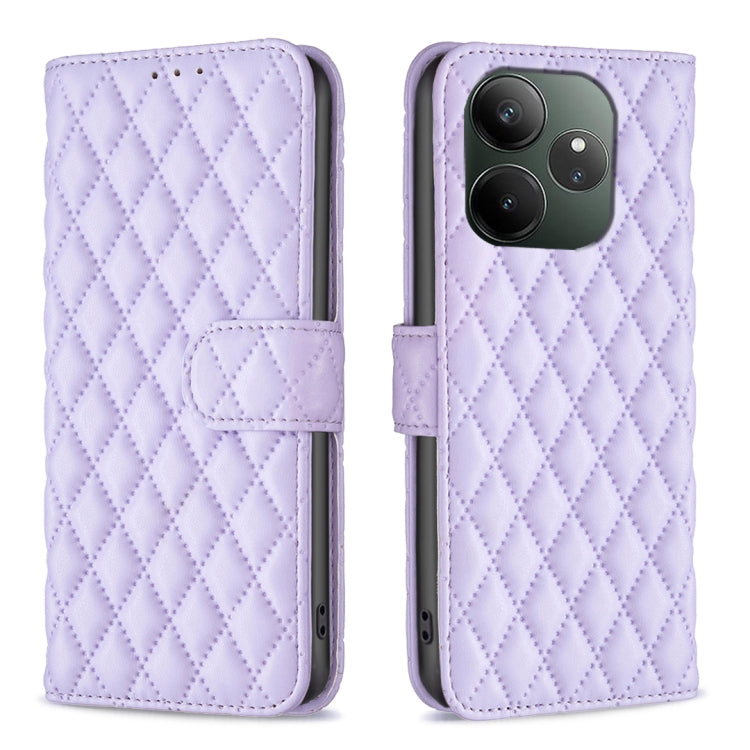 Diamond Lattice Wallet Flip Leather Phone Case, For Realme 16T 5G, For Realme 15 Pro 5G, For Realme 15 5G, For Realme 13 Pro 5G / 13 Pro+ 5G, For Realme GT 6 / GT 6T, For Realme C61 / C63