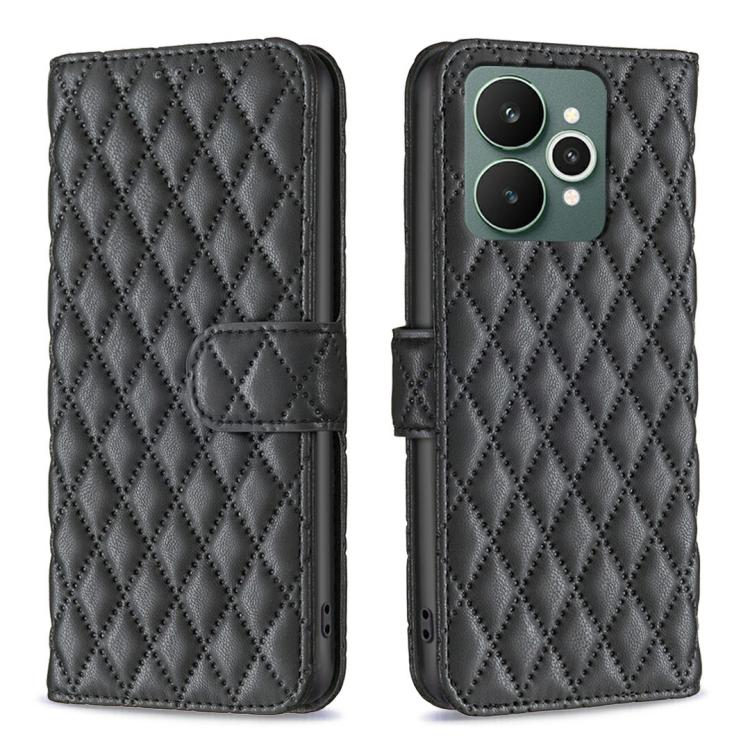 Diamond Lattice Wallet Flip Leather Phone Case, For Realme 16T 5G, For Realme 15 Pro 5G, For Realme 15 5G, For Realme 13 Pro 5G / 13 Pro+ 5G, For Realme GT 6 / GT 6T, For Realme C61 / C63