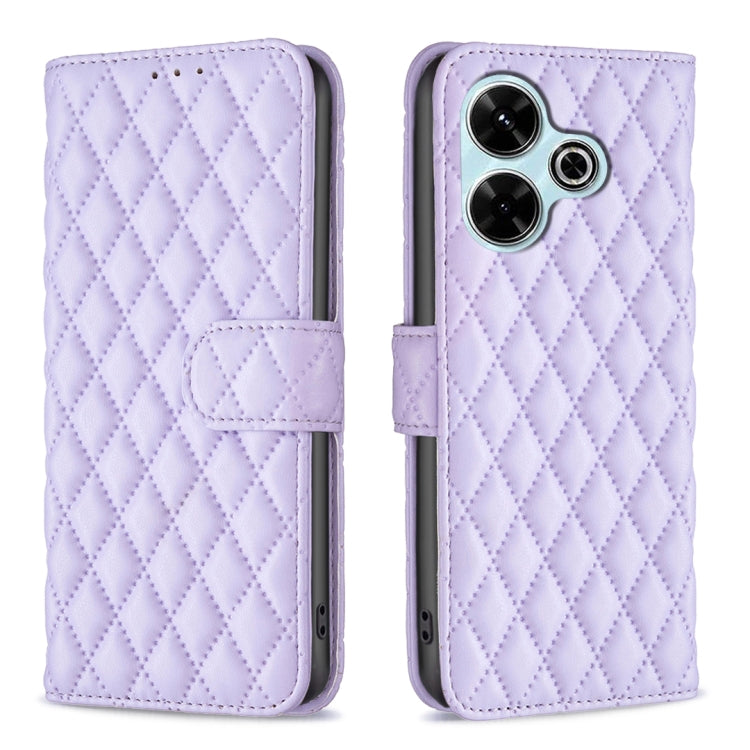 Diamond Lattice Wallet Flip Leather Phone Case, For Xiaomi 17T Pro 5G, For Xiaomi 17T 5G, For Xiaomi 15T Pro 5G, For Xiaomi 15T 5G, For Xiaomi Poco M6 4G / Redmi 13 4G