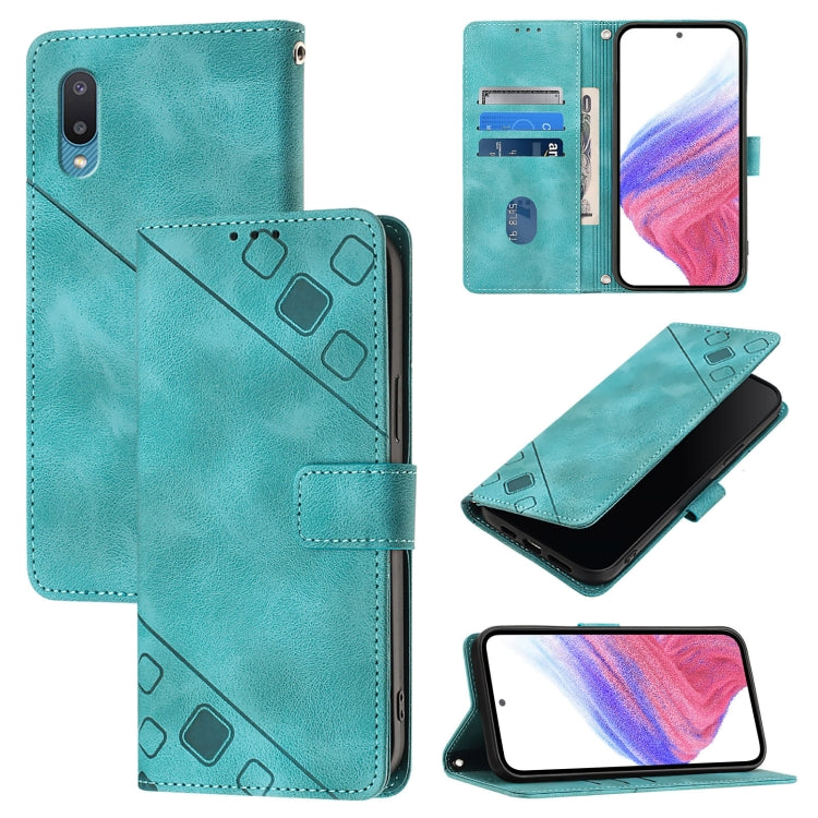 Skin Feel Embossed Leather Phone Case, For Samsung Galaxy M34 5G / F34 5G, For Samsung Galaxy F54 5G / M54 5G Global, For Samsung Galaxy Xcover6 Pro, For Samsung Galaxy M22 / M32 4G Global, For Samsung Galaxy Xcover 5, For Samsung Galaxy A41           ...