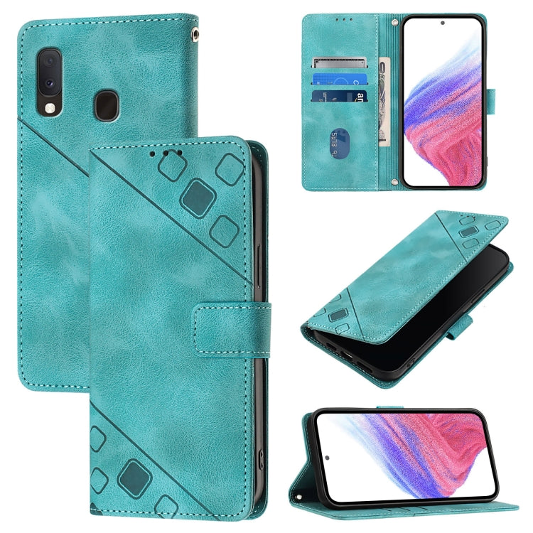 Skin Feel Embossed Leather Phone Case, For Samsung Galaxy A71 4G, For Samsung Galaxy A51 4G / M40s, For Samsung Galaxy A70 / A70s, For Samsung Galaxy A20s, For Samsung Galaxy A10e / A20e, For Samsung Galaxy A40, For Samsung Galaxy Xcover 4s