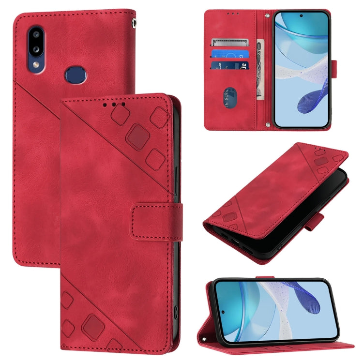 Skin Feel Embossed Leather Phone Case, For Samsung Galaxy A10s / M01s, For Samsung Galaxy A71 5G, For Samsung Galaxy A31, For Samsung Galaxy A11 EU, For Samsung Galaxy A21 EU, For Samsung Galaxy A01 EU, For Samsung Galaxy A91 / M80s / S10 Lite         ...