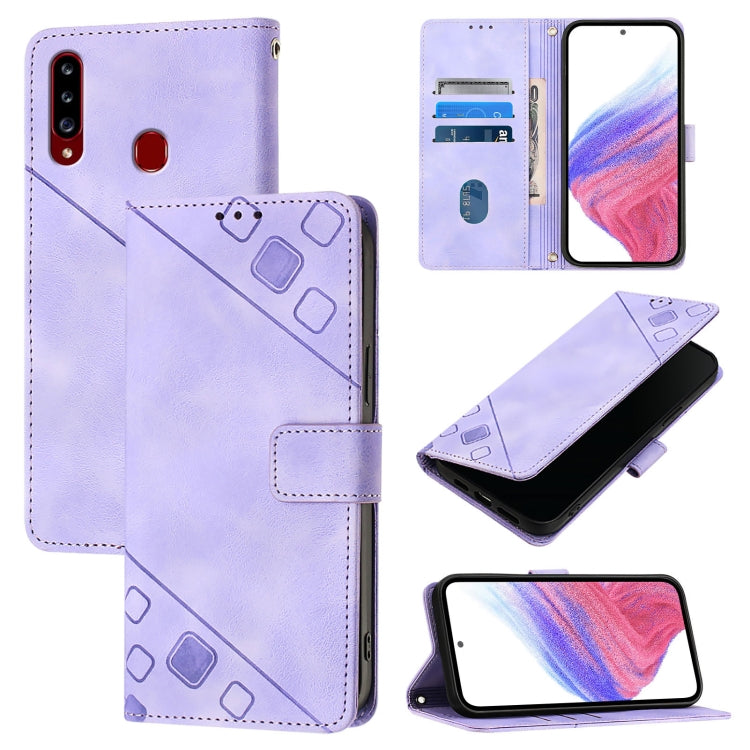 Skin Feel Embossed Leather Phone Case, For Samsung Galaxy A71 4G, For Samsung Galaxy A51 4G / M40s, For Samsung Galaxy A70 / A70s, For Samsung Galaxy A20s, For Samsung Galaxy A10e / A20e, For Samsung Galaxy A40, For Samsung Galaxy Xcover 4s