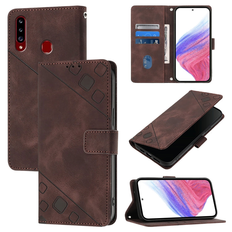 Skin Feel Embossed Leather Phone Case, For Samsung Galaxy A71 4G, For Samsung Galaxy A51 4G / M40s, For Samsung Galaxy A70 / A70s, For Samsung Galaxy A20s, For Samsung Galaxy A10e / A20e, For Samsung Galaxy A40, For Samsung Galaxy Xcover 4s