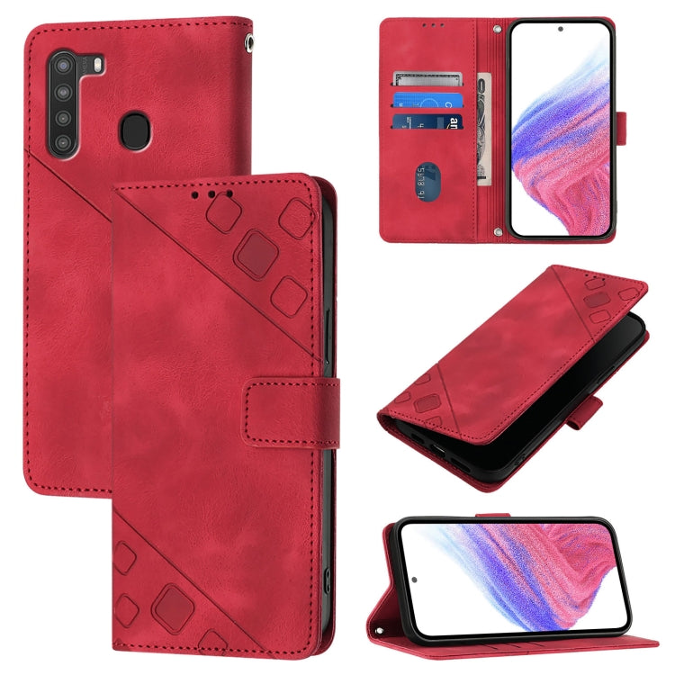 Skin Feel Embossed Leather Phone Case, For Samsung Galaxy A10s / M01s, For Samsung Galaxy A71 5G, For Samsung Galaxy A31, For Samsung Galaxy A11 EU, For Samsung Galaxy A21 EU, For Samsung Galaxy A01 EU, For Samsung Galaxy A91 / M80s / S10 Lite         ...
