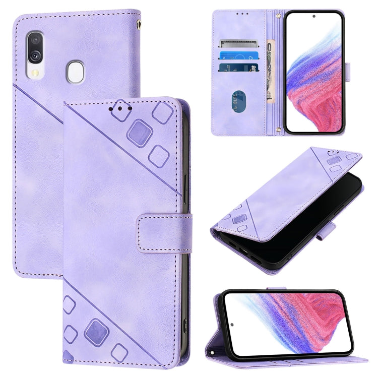 Skin Feel Embossed Leather Phone Case, For Samsung Galaxy A71 4G, For Samsung Galaxy A51 4G / M40s, For Samsung Galaxy A70 / A70s, For Samsung Galaxy A20s, For Samsung Galaxy A10e / A20e, For Samsung Galaxy A40, For Samsung Galaxy Xcover 4s