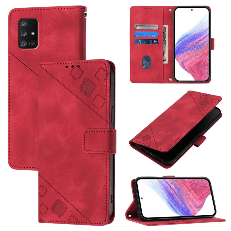 Skin Feel Embossed Leather Phone Case, For Samsung Galaxy A10s / M01s, For Samsung Galaxy A71 5G, For Samsung Galaxy A31, For Samsung Galaxy A11 EU, For Samsung Galaxy A21 EU, For Samsung Galaxy A01 EU, For Samsung Galaxy A91 / M80s / S10 Lite         ...