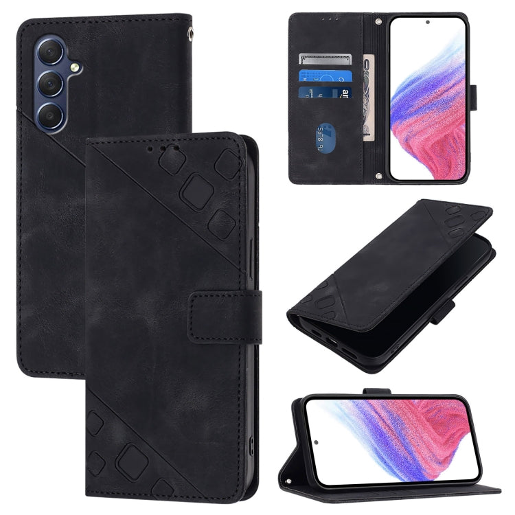 Skin Feel Embossed Leather Phone Case, For Samsung Galaxy M34 5G / F34 5G, For Samsung Galaxy F54 5G / M54 5G Global, For Samsung Galaxy Xcover6 Pro, For Samsung Galaxy M22 / M32 4G Global, For Samsung Galaxy Xcover 5, For Samsung Galaxy A41           ...