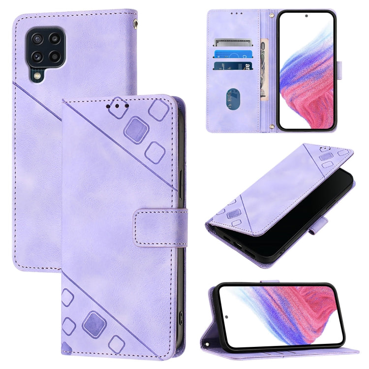 Skin Feel Embossed Leather Phone Case, For Samsung Galaxy M34 5G / F34 5G, For Samsung Galaxy F54 5G / M54 5G Global, For Samsung Galaxy Xcover6 Pro, For Samsung Galaxy M22 / M32 4G Global, For Samsung Galaxy Xcover 5, For Samsung Galaxy A41           ...
