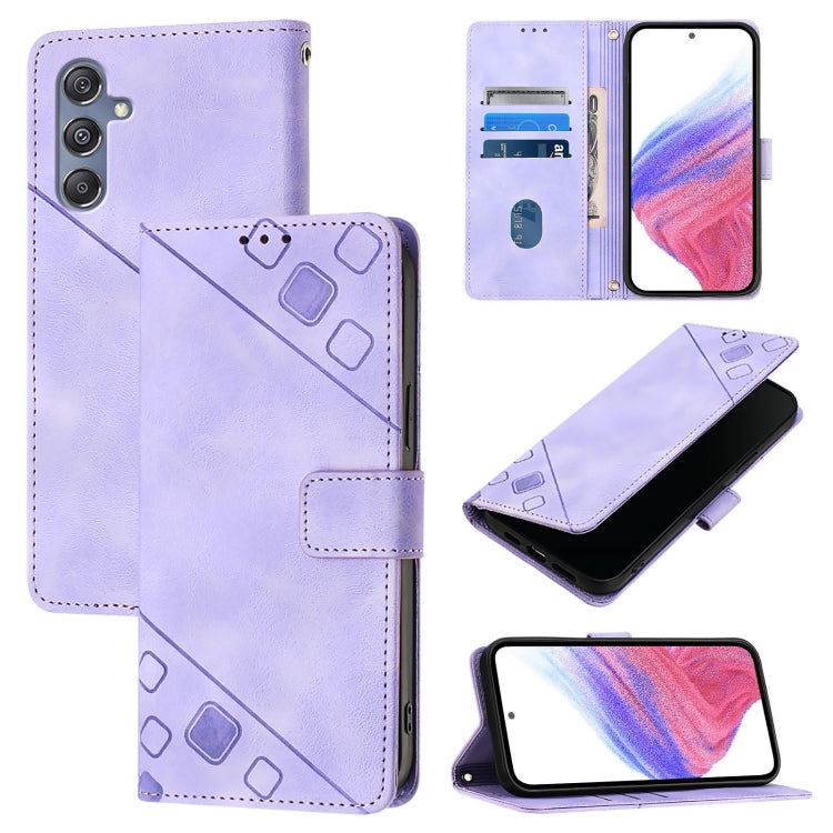Skin Feel Embossed Leather Phone Case, For Samsung Galaxy M34 5G / F34 5G, For Samsung Galaxy F54 5G / M54 5G Global, For Samsung Galaxy Xcover6 Pro, For Samsung Galaxy M22 / M32 4G Global, For Samsung Galaxy Xcover 5, For Samsung Galaxy A41           ...