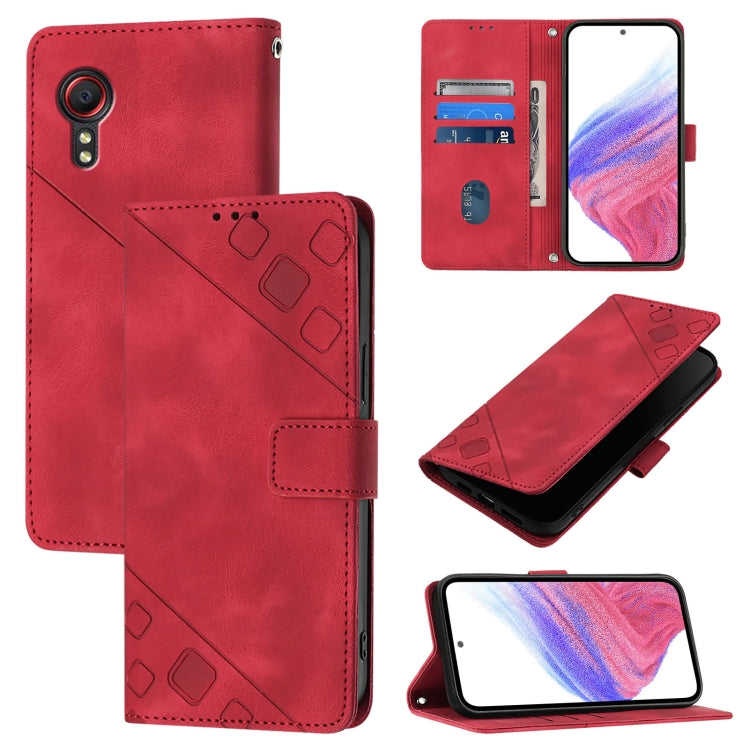 Skin Feel Embossed Leather Phone Case, For Samsung Galaxy M34 5G / F34 5G, For Samsung Galaxy F54 5G / M54 5G Global, For Samsung Galaxy Xcover6 Pro, For Samsung Galaxy M22 / M32 4G Global, For Samsung Galaxy Xcover 5, For Samsung Galaxy A41           ...