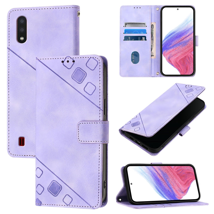 Skin Feel Embossed Leather Phone Case, For Samsung Galaxy A10s / M01s, For Samsung Galaxy A71 5G, For Samsung Galaxy A31, For Samsung Galaxy A11 EU, For Samsung Galaxy A21 EU, For Samsung Galaxy A01 EU, For Samsung Galaxy A91 / M80s / S10 Lite         ...