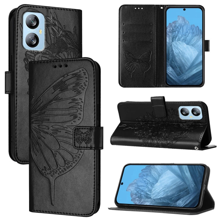 Embossed Butterfly Leather Phone Case, For Blackview Wave 6C, For Blackview Shark 8, For Blackview A53, For Blackview A52