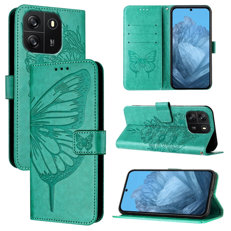 Embossed Butterfly Leather Phone Case, For Blackview Wave 6C, For Blackview Shark 8, For Blackview A53, For Blackview A52