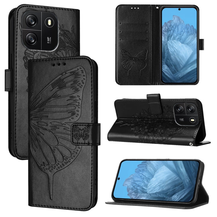 Embossed Butterfly Leather Phone Case, For Blackview Wave 6C, For Blackview Shark 8, For Blackview A53, For Blackview A52