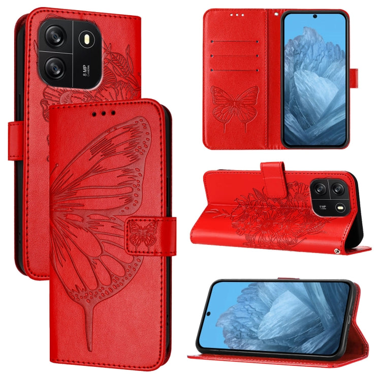 Embossed Butterfly Leather Phone Case, For Blackview Wave 6C, For Blackview Shark 8, For Blackview A53, For Blackview A52