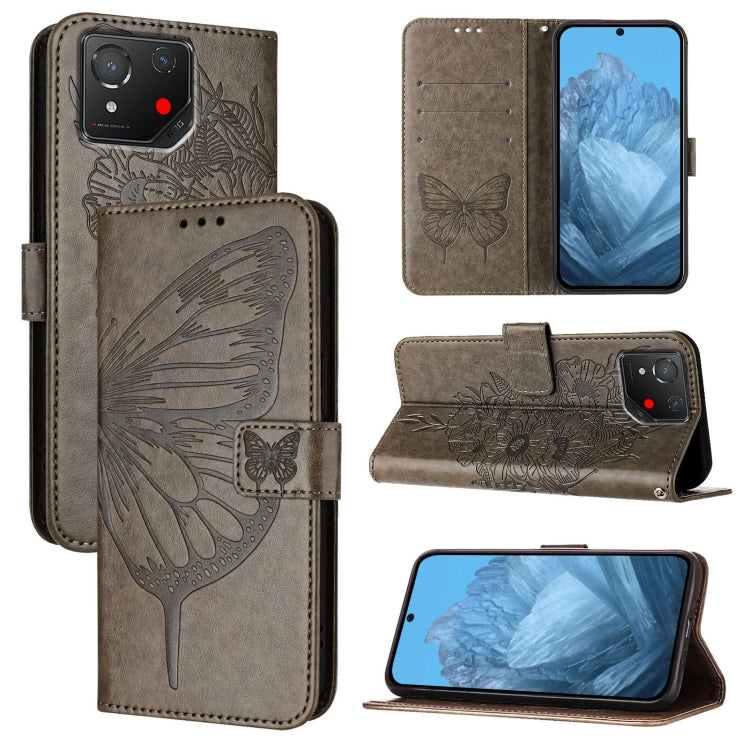 Embossed Butterfly Leather Phone Case, For ASUS Zenfone 12 Ultra, For Asus ROG Phone 9 / 9 Pro, For Asus Zenfone 11 Ultra, For Asus ROG Phone 8