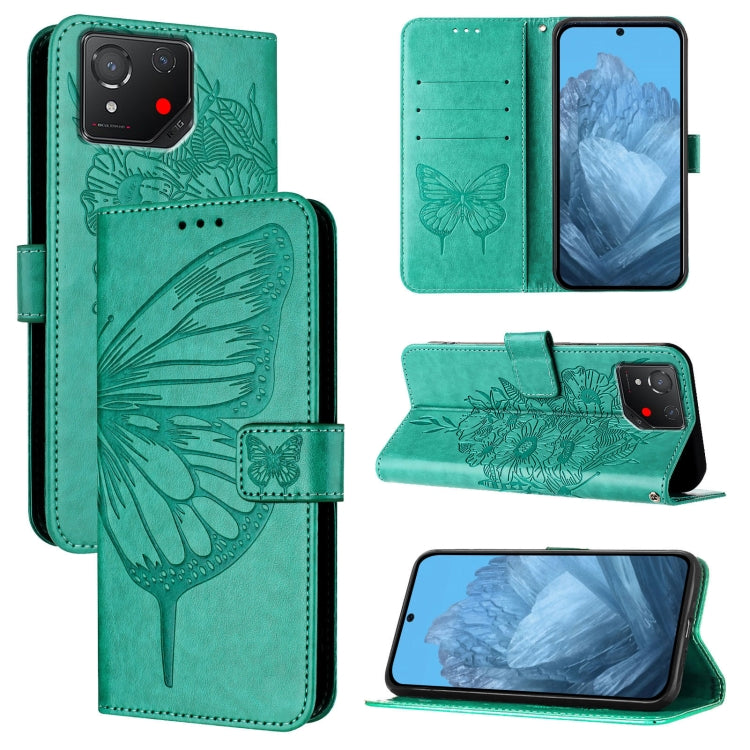 Embossed Butterfly Leather Phone Case, For ASUS Zenfone 12 Ultra, For Asus ROG Phone 9 / 9 Pro, For Asus Zenfone 11 Ultra, For Asus ROG Phone 8