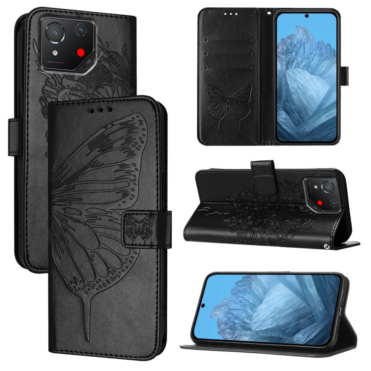 Embossed Butterfly Leather Phone Case, For ASUS Zenfone 12 Ultra, For Asus ROG Phone 9 / 9 Pro, For Asus Zenfone 11 Ultra, For Asus ROG Phone 8