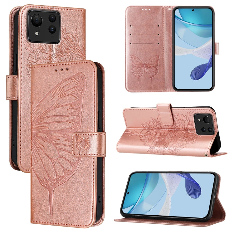 Embossed Butterfly Leather Phone Case, For ASUS Zenfone 12 Ultra, For Asus ROG Phone 9 / 9 Pro, For Asus Zenfone 11 Ultra, For Asus ROG Phone 8