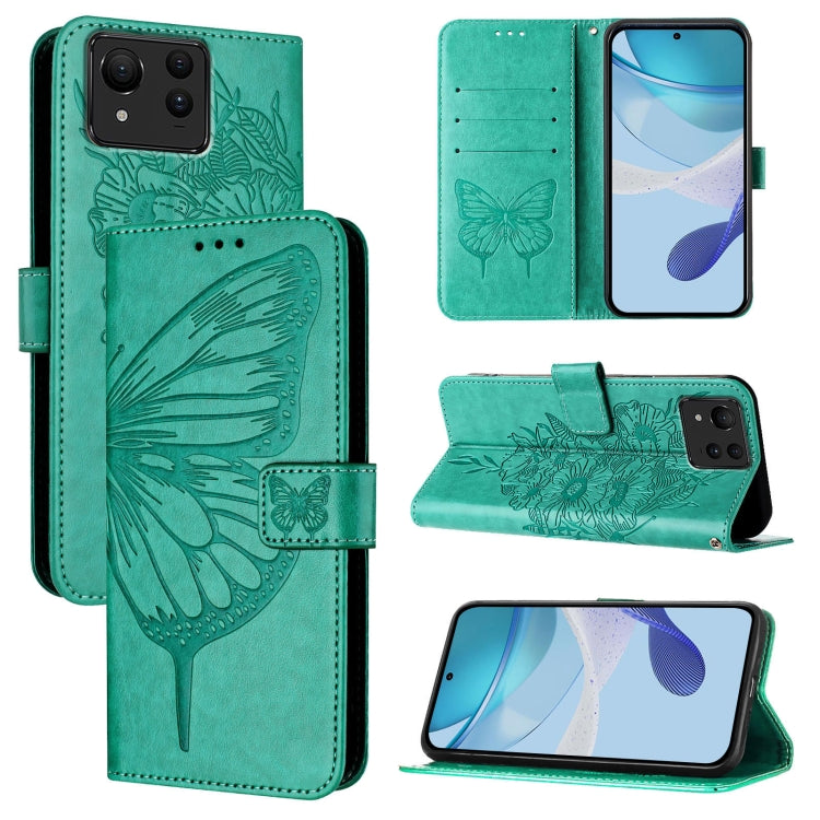 Embossed Butterfly Leather Phone Case, For ASUS Zenfone 12 Ultra, For Asus ROG Phone 9 / 9 Pro, For Asus Zenfone 11 Ultra, For Asus ROG Phone 8