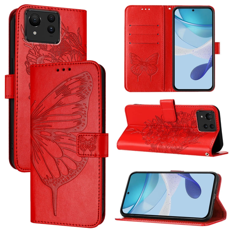 Embossed Butterfly Leather Phone Case, For ASUS Zenfone 12 Ultra, For Asus ROG Phone 9 / 9 Pro, For Asus Zenfone 11 Ultra, For Asus ROG Phone 8