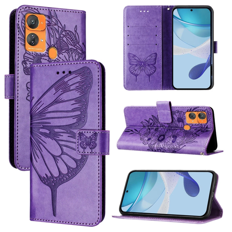 Embossed Butterfly Leather Phone Case, For Oukitel C36 / C35, For Oukitel C33