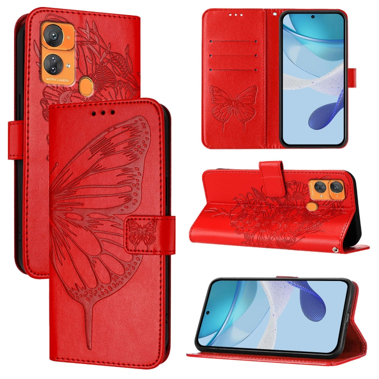 Embossed Butterfly Leather Phone Case, For Oukitel C36 / C35, For Oukitel C33