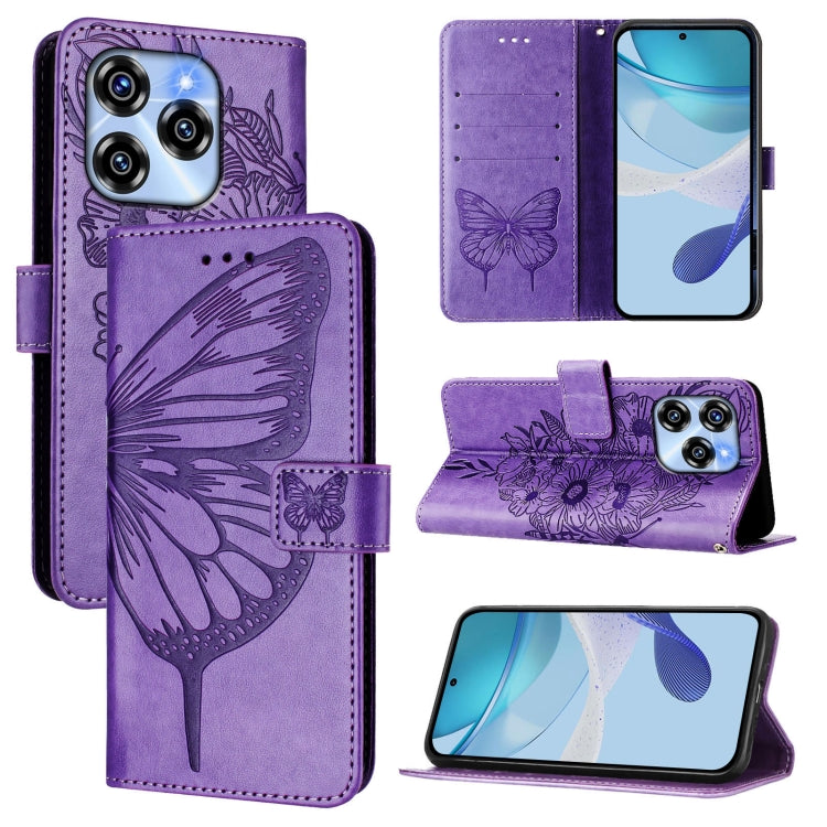Embossed Butterfly Leather Phone Case, For Oukitel C59 / C59 Pro, For Oukitel C53, For Oukitel C50, For Oukitel C37, For Oukitel C51, For Oukitel C38