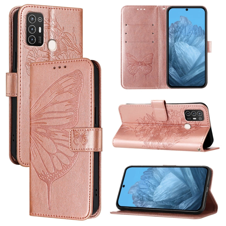 Embossed Butterfly Leather Phone Case, For ZTE Blade A53 Pro, For ZTE Blade A53, For ZTE Blade A52 Lite, For ZTE Blade V40s, For ZTE Blade A52