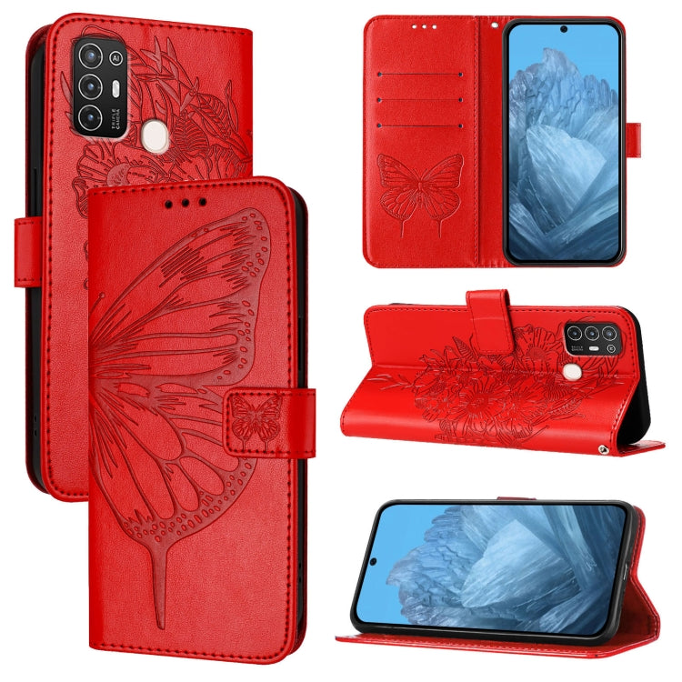 Embossed Butterfly Leather Phone Case, For ZTE Blade A53 Pro, For ZTE Blade A53, For ZTE Blade A52 Lite, For ZTE Blade V40s, For ZTE Blade A52