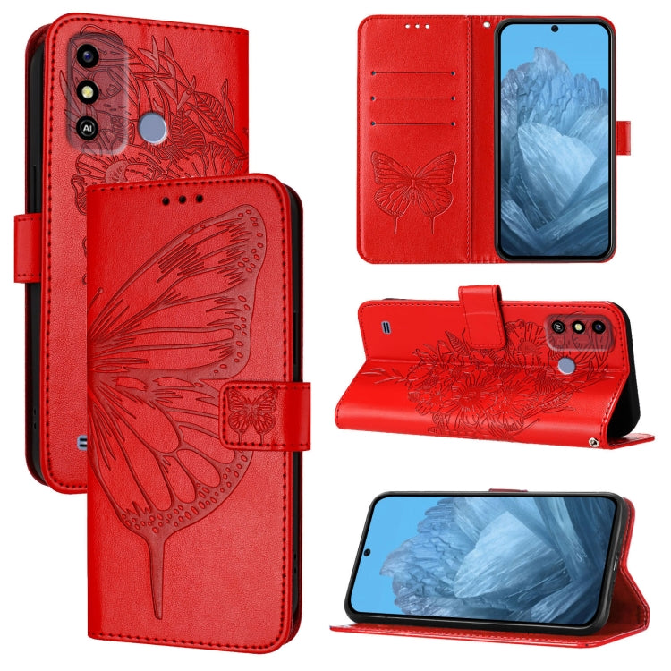 Embossed Butterfly Leather Phone Case, For ZTE Blade A53 Pro, For ZTE Blade A53, For ZTE Blade A52 Lite, For ZTE Blade V40s, For ZTE Blade A52