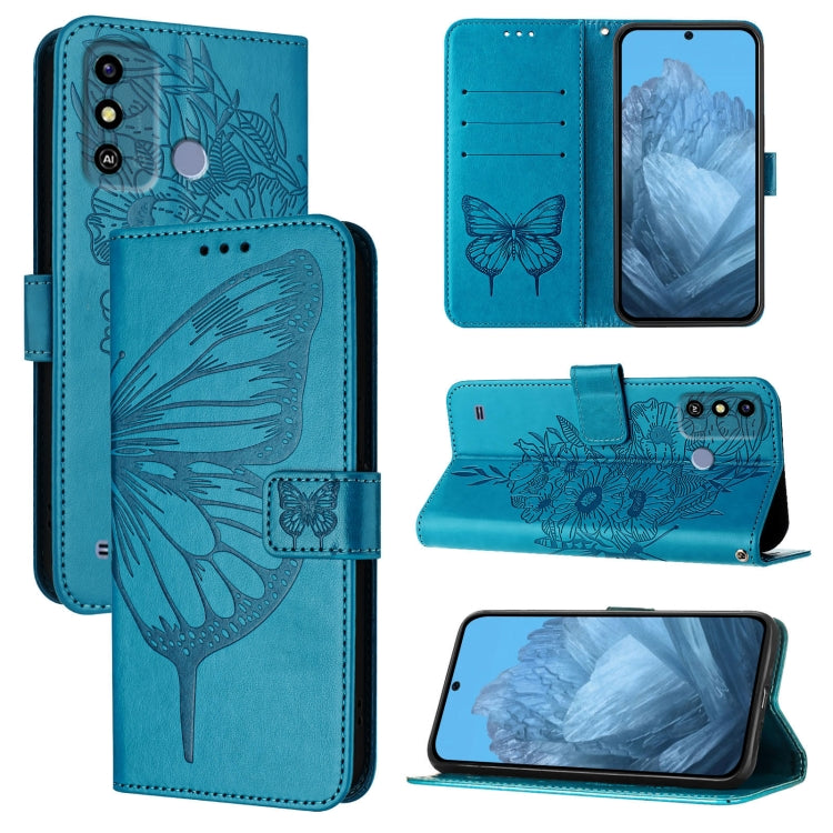 Embossed Butterfly Leather Phone Case, For ZTE Blade A53 Pro, For ZTE Blade A53, For ZTE Blade A52 Lite, For ZTE Blade V40s, For ZTE Blade A52
