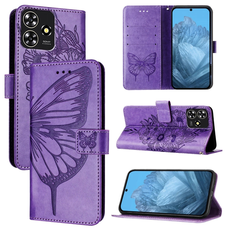 Embossed Butterfly Leather Phone Case, For ZTE Blade A35 / A55, For ZTE Blade V60 / Axon 60 4G, For ZTE Nubia Z60 Ultra, For ZTE Blade A73 5G, For ZTE Blade A73 4G, For ZTE Blade V50 Vita