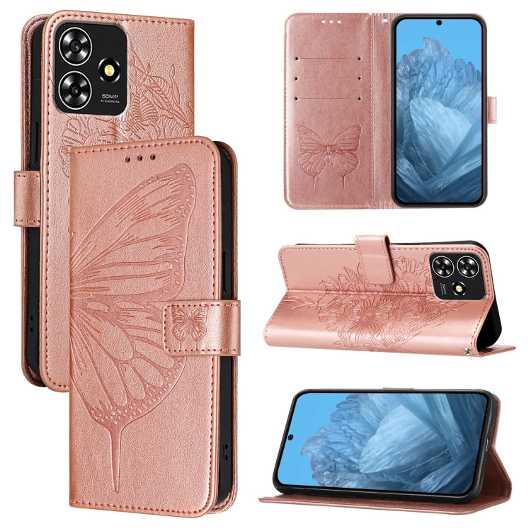 Embossed Butterfly Leather Phone Case, For ZTE Blade A35 / A55, For ZTE Blade V60 / Axon 60 4G, For ZTE Nubia Z60 Ultra, For ZTE Blade A73 5G, For ZTE Blade A73 4G, For ZTE Blade V50 Vita