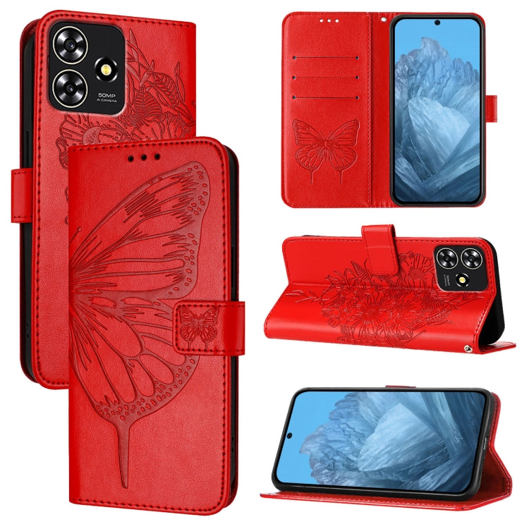Embossed Butterfly Leather Phone Case, For ZTE Blade A35 / A55, For ZTE Blade V60 / Axon 60 4G, For ZTE Nubia Z60 Ultra, For ZTE Blade A73 5G, For ZTE Blade A73 4G, For ZTE Blade V50 Vita